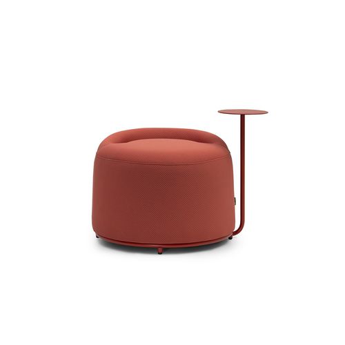 Pouf contemporaneo - GUMMY - TM Leader Contract - in metallo / in tessuto / tondo
