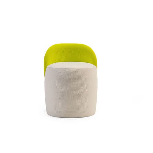 Pouf contemporaneo - PIO - TM Leader Contract - in tessuto / tondo / con schienale