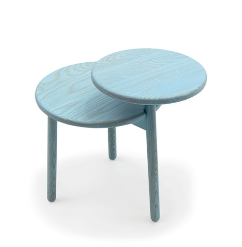 Tavolo d'appoggio contemporaneo - LUNA - TM Leader Contract - in legno / con supporto in legno / circolare