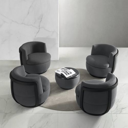 Tavolo d'appoggio contemporaneo - RONDA - TM Leader Contract - in MDF / in legno massiccio / in tessuto
