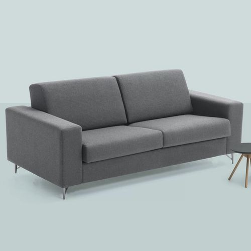 Divano contemporaneo - OLEG - TM Leader Contract - in acciaio / letto / grigio