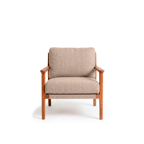 Poltrona contemporanea - ELVA - TM Leader Contract - in tessuto / in legno / imbottita