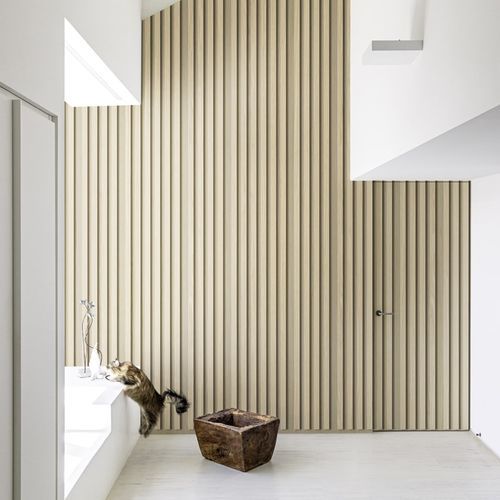Carta da parati contemporanea - Wooden Stripes - SPAGHETTIWALL - in tessuto non tessuto / a righe / aspetto legno