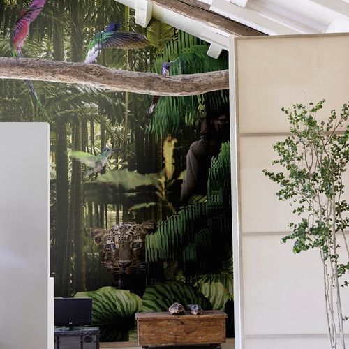 Carta da parati contemporanea - Jungle - SPAGHETTIWALL - in fibra di cellulosa / in tessuto non tessuto / con motivi naturali