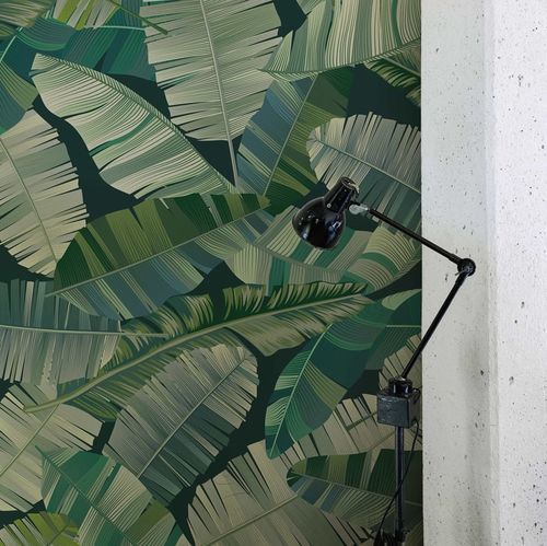 Carta da parati contemporanea - Think it Green - SPAGHETTIWALL - in tessuto non tessuto / con motivi floreali / verde