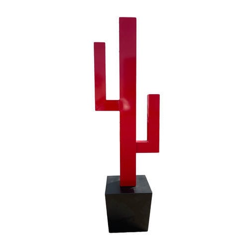 Scultura in corten - Cactus - FBC-TONTON GLOUTON - da esterno / a pavimento / rossa