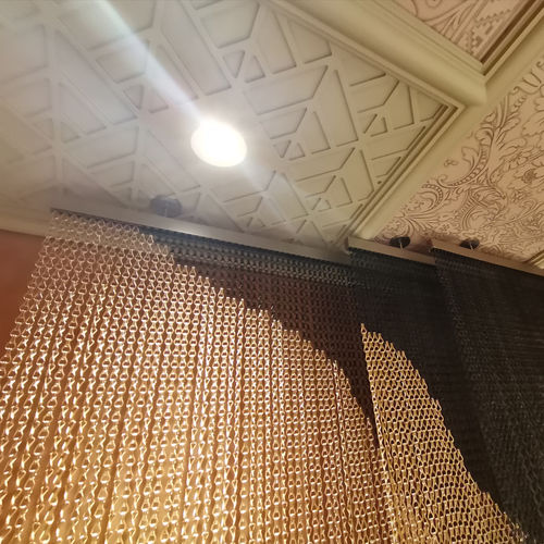 Tenda a rete metallica - QKCLC-13A Rose-Gold-Matte - HEBEI JOINWIN ARCHITECTURAL DESIGN CO.,LTD - a motivi / personalizzabile / in alluminio