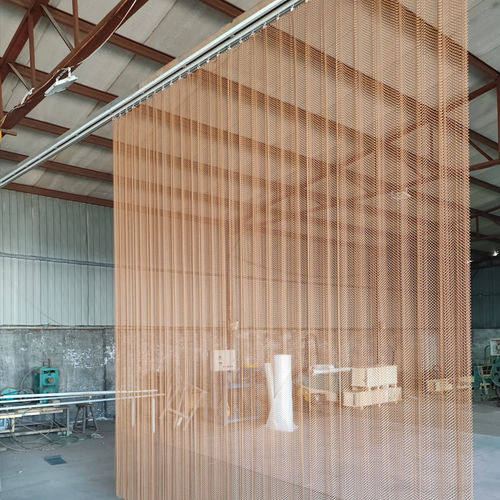 Tenda in maglia metallica - QKMCD-04 - HEBEI JOINWIN ARCHITECTURAL DESIGN CO.,LTD - a tinta unita / in alluminio / in rame