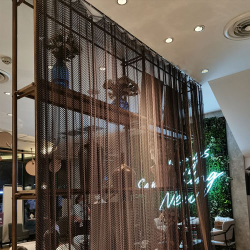 Tenda in maglia metallica - QKMCD-18 - HEBEI JOINWIN ARCHITECTURAL DESIGN CO.,LTD - a tinta unita / in alluminio / in rame