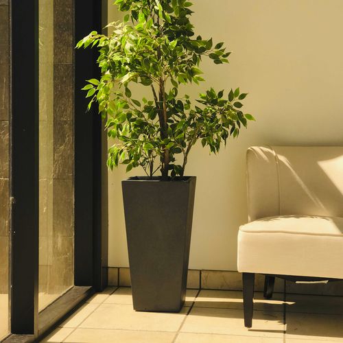 Vaso da giardino in fibra di vetro - RF-2008 - Guangdong Ronglin New Material technology .Co.,Ltd - in calcestruzzo / quadrato / resistente agli UV