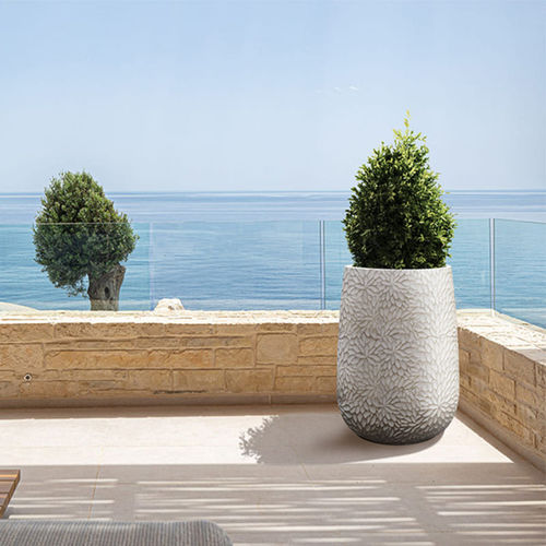 Vaso da giardino in fibra di vetro - RCW-4019/RCW-4020 - Guangdong Ronglin New Material technology .Co.,Ltd - in calcestruzzo / rotondo / resistente agli UV