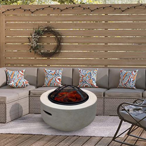 Braciere da giardino a legna - HLT-1002 - Guangdong Ronglin New Material technology .Co.,Ltd - in metallo / in calcestruzzo / rotondo