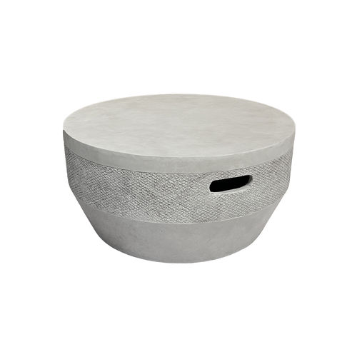 Tavolino basso contemporaneo - RT-0003 - Guangdong Ronglin New Material technology .Co.,Ltd - in calcestruzzo / con supporto in calcestruzzo / rotondo