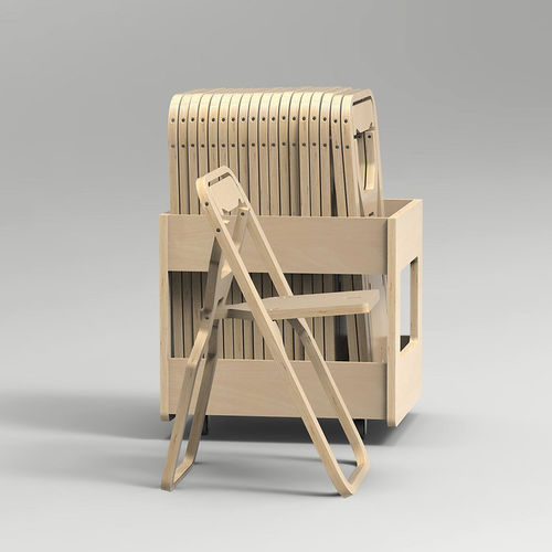 Carrello portasedie - INFINE - MADE INFINE - contract / in betulla / in compensato