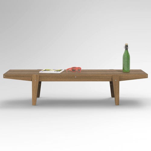 Tavolino basso per esterni - LA CROCO - MADE INFINE - contemporaneo / in legno massiccio / in legno oliato