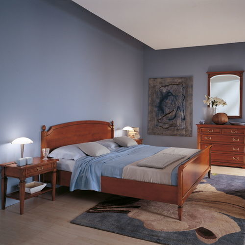 Letto matrimoniale - 2371 VILLA BORGHESE - Bordini arredamenti - in stile Direttorio / con testiera / in faggio