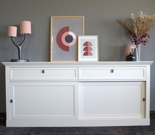 Credenza contemporanea - 7464 Gloria - Bordini arredamenti - impiallacciata in legno / in legno massiccio / in frassino