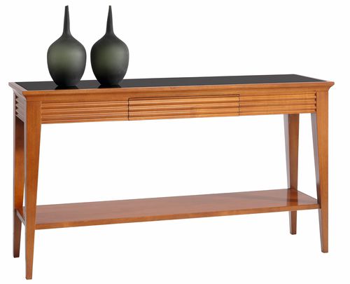 Consolle classica - 4231 Luna - Bordini arredamenti - impiallacciata in legno / in ciliegio / in vetro temprato