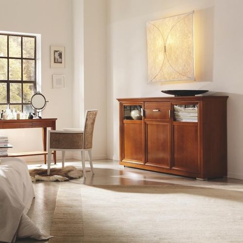 Credenza a muro - 7232 Luna - Bordini arredamenti - classica / impiallacciata in legno / in ciliegio
