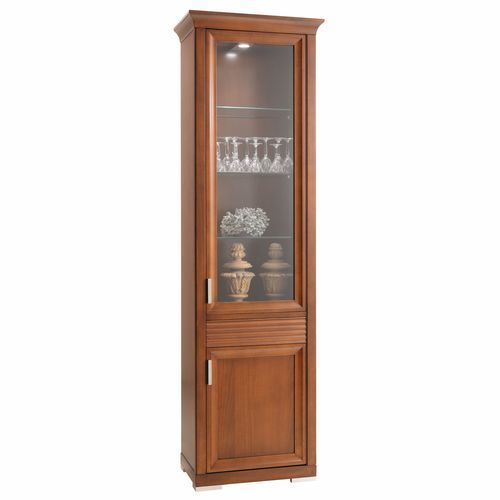 Credenza con alzata classica - 7233 Luna - Bordini arredamenti - in ciliegio / in vetro / in legno massiccio
