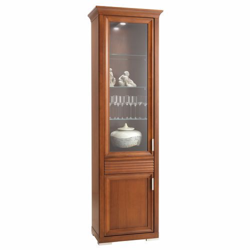 Credenza con alzata classica - 7234 Luna - Bordini arredamenti - in ciliegio / in vetro / in legno massiccio