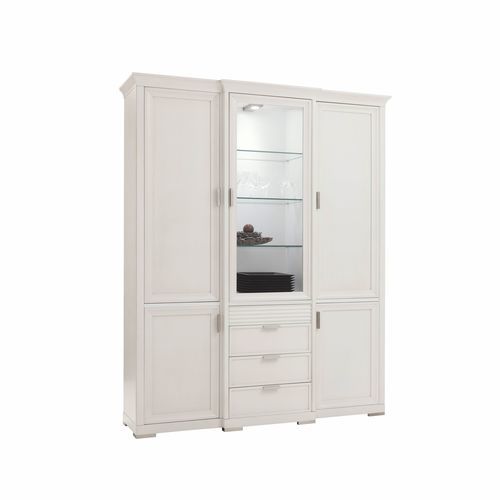 Credenza con alzata classica - 7240 Luna  - Bordini arredamenti - in ciliegio / in vetro / impiallacciata in legno