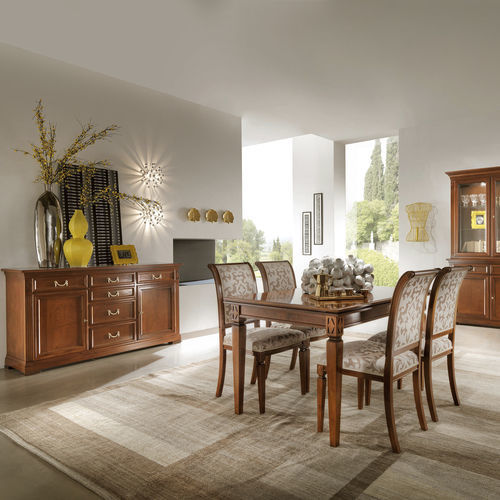 Credenza in stile Direttorio - 7370 VILLA BORGHESE - Bordini arredamenti - impiallacciata in legno / in ciliegio / con cassetti