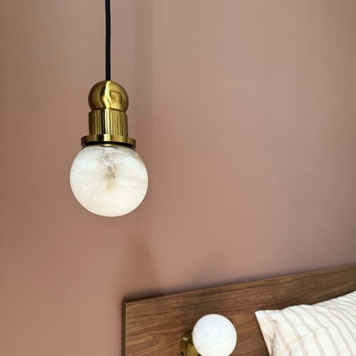 Lampada a sospensione - BILBO - Baccaris - in acciaio / in ottone lucidato / in giada