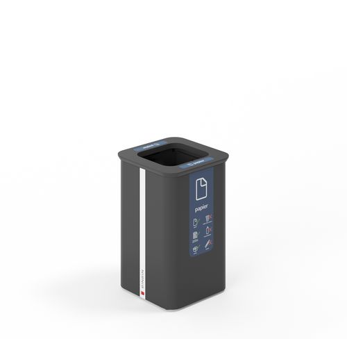 Portarifiuti pubblico - Globular 40×1 - BINBINgroup - per raccolta differenziata / con piedi / in acciaio con rivestimento a polvere