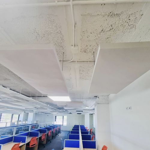 Pannello acustico per soffitto - CONTACT CENTER - Smartfox - sospeso / in tessuto / in legno
