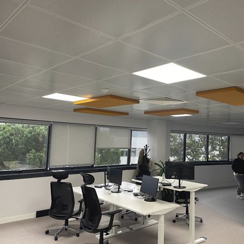 Pannello acustico per soffitto - OFFICE 1 - Smartfox - in legno / in lana minerale / in tessuto