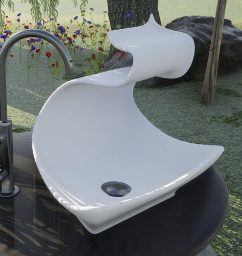 Lavabo da appoggio - CASTOR - GUCH DESIGN - in Solid Surface / di lusso / artigianale