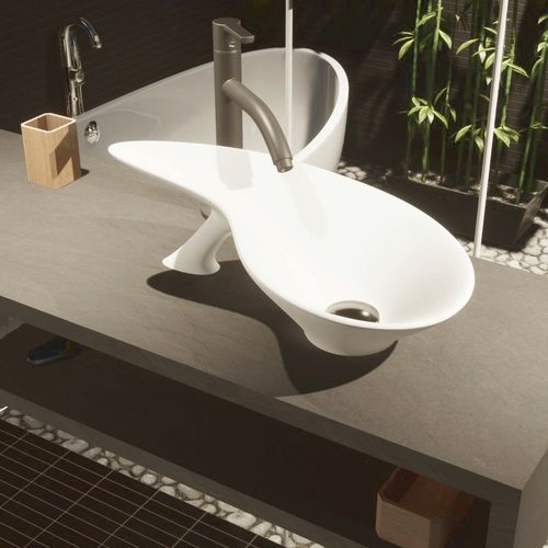 Lavabo da appoggio - IZAR  - GUCH DESIGN - in Solid Surface / di lusso / artigianale