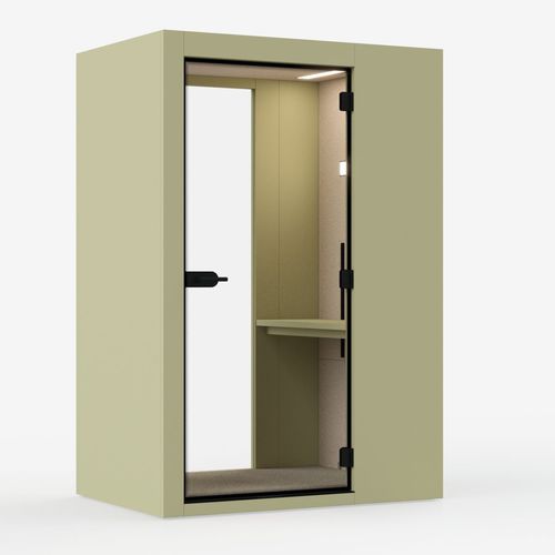 Ufficio POD con illuminazione integrata - Vetrospace XS+ - VETROSPACE - acustico / seduto-in piedi / modulabile