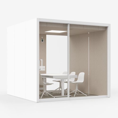 Ufficio POD con illuminazione integrata - VETROSPACE L+ - VETROSPACE - acustico / su misura / con porta vetrata