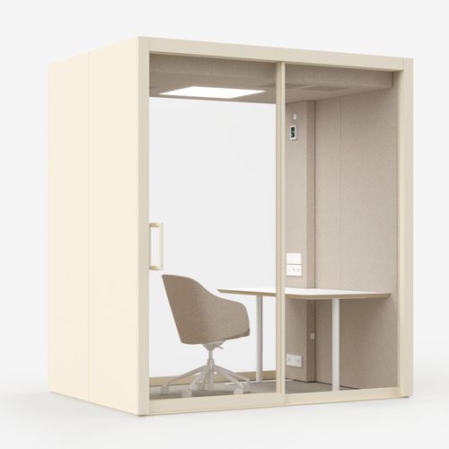 Ufficio POD con illuminazione integrata - VETROSPACE S+ - VETROSPACE - acustico / modulabile / su misura