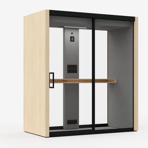 Ufficio POD con illuminazione integrata - VETROSPACE S - VETROSPACE - acustico / su misura / con porta vetrata