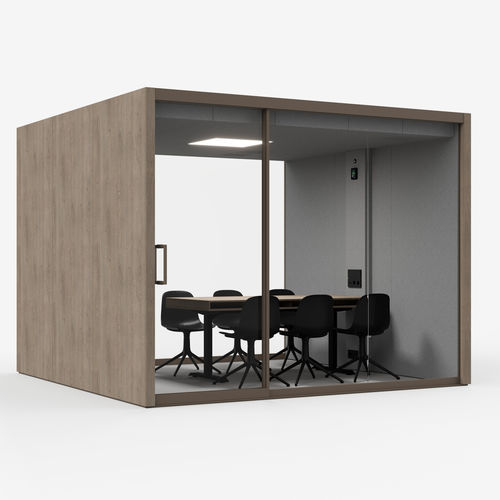 Ufficio POD acustico - VETROSPACE XL - VETROSPACE - con illuminazione integrata / su misura / con porta vetrata