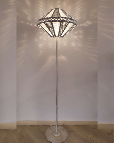 Lampada da terra - Oslo 01 - DelightLamps - in metallo / in vimini / classica