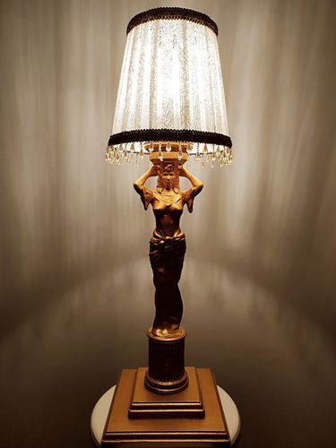 Lampada da tavolo - Monte Carlo 03 - DelightLamps - in tessuto / in legno / vintage