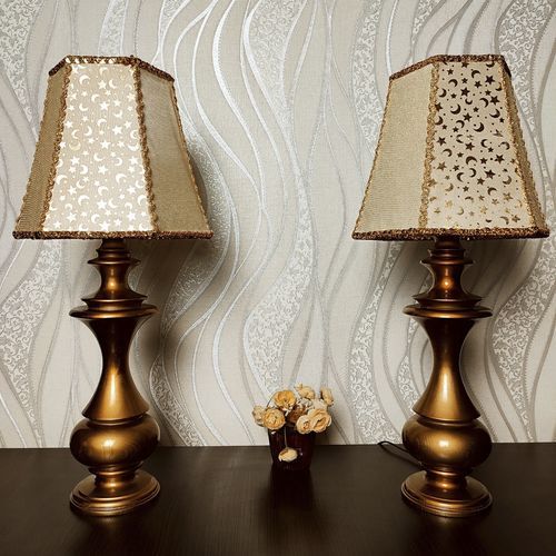 Lampada da tavolo - Rome 01 - DelightLamps - in tessuto / in legno / classica