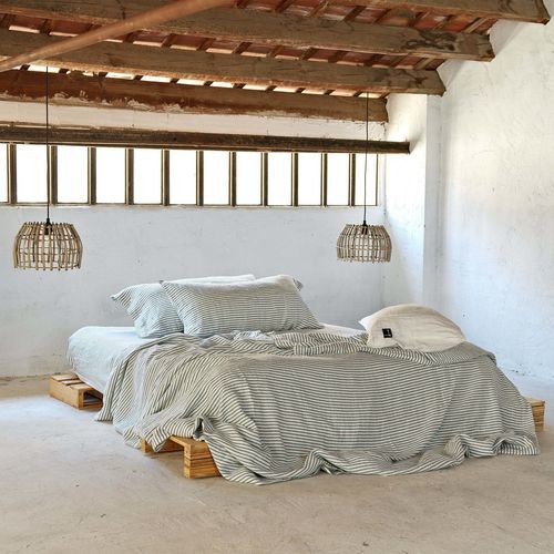 Coordinato letto in lino - GREEN SAILOR - dELENZO LINEN FROM EUROPE S.L