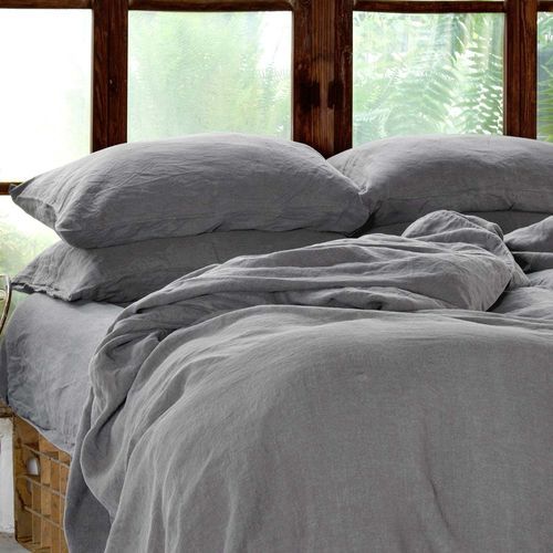 Lenzuolo in lino - GRAY FITTED - dELENZO LINEN FROM EUROPE S.L - lavabile / traspirante