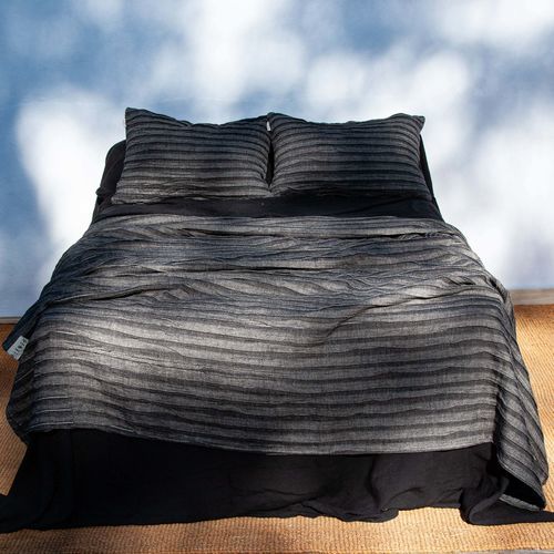 Coordinato letto in lino - GRAY - dELENZO LINEN FROM EUROPE S.L