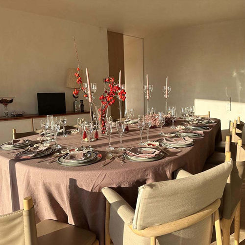 Tovaglia in lino - AUBERGINE - dELENZO LINEN FROM EUROPE S.L - per catering / per uso contract / per hotel