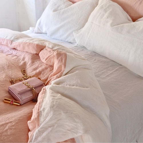 Copripiumino in lino - ROSE&amp;WHITE - dELENZO LINEN FROM EUROPE S.L - a tinta unita