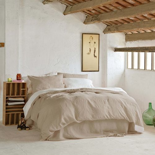Copripiumino in lino - WHITE &amp; NATURAL - dELENZO LINEN FROM EUROPE S.L - a tinta unita