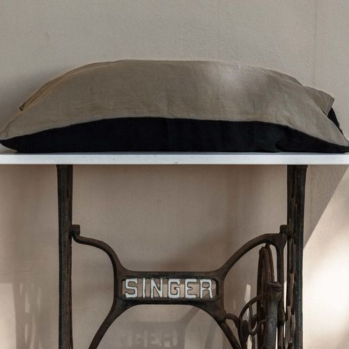 Federa per guanciale in lino - BLACK&amp;NATURAL - dELENZO LINEN FROM EUROPE S.L