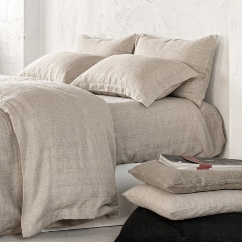 Federa per guanciale in lino - HERRINGBONE - dELENZO LINEN FROM EUROPE S.L