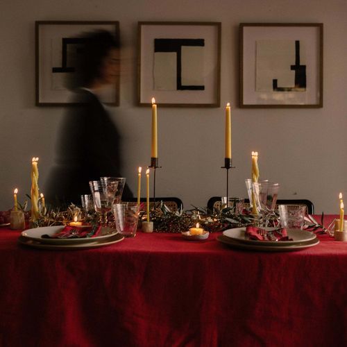 Tovaglia in lino - RED TABLECLOTH - dELENZO LINEN FROM EUROPE S.L - per ristorante / per hotel / per eventi